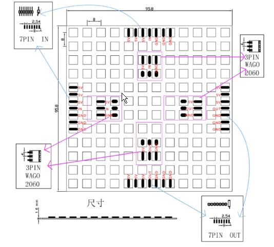 Inolux INCM88001 12 x 12 Digital LED Matrix